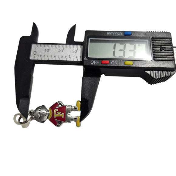 Ganz Pewter Boy Charm Red Shirt Letter F Keychain Pendant NWOT - Picture 3 of 3